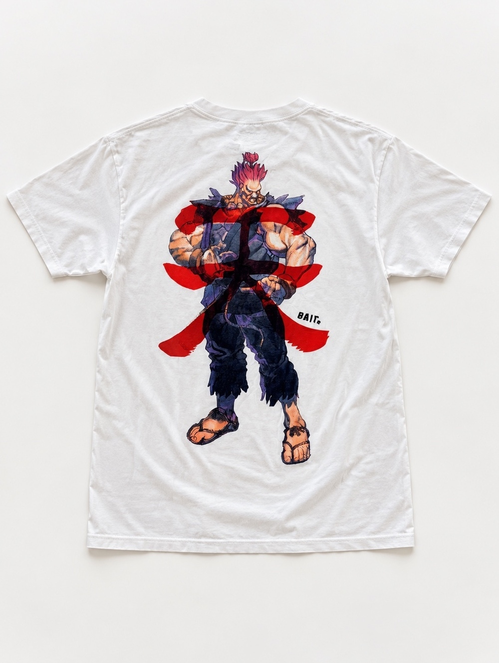 BAIT x Street Fighter Akuma white graphic T-shirt, size Small NWOT